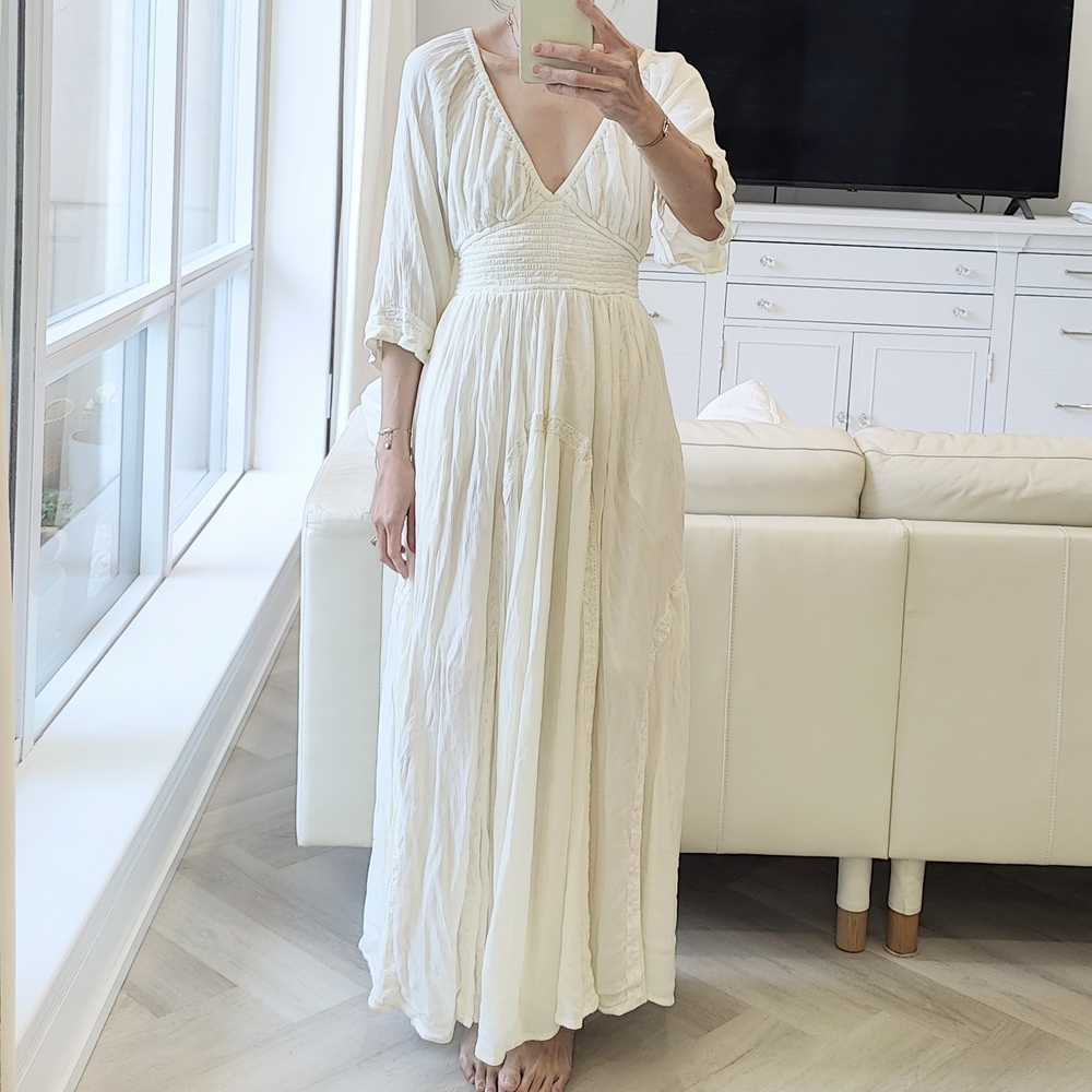 Free People Off White Boho Maxi Dress